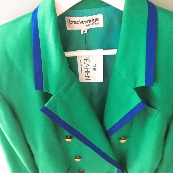SOLD VINTAGE 🌈 80s Double-Breasted Oversized Blazer - Picture 4 of 5